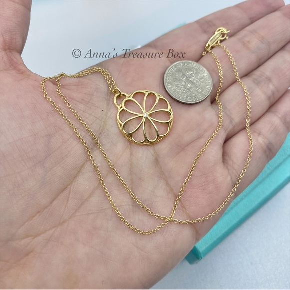 Tiffany & Co. 18K Rose Gold Garden Flower Diamond 16" Necklace (Box, Pouch) - Picture 7 of 7